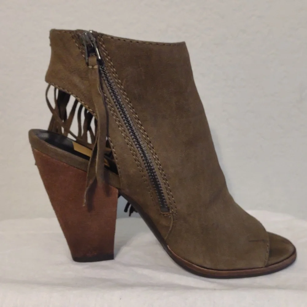 Dolce Vita Noralee Ankle Boots in Olive Nubuck. Size 7.5 EUC - Picture 12 of 15